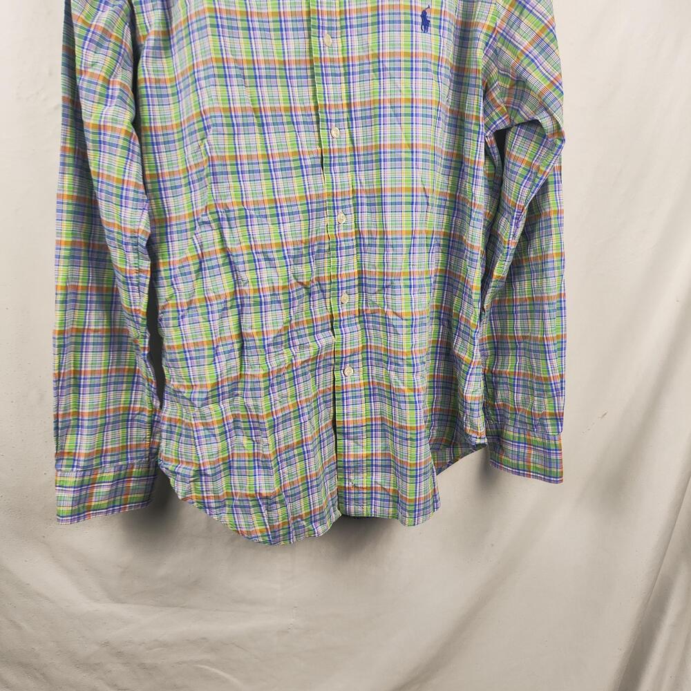Ralph Lauren Shirt Mens Medium Multicolor Plaid Classic Button Down Long Sleeve - Picture 2 of 11